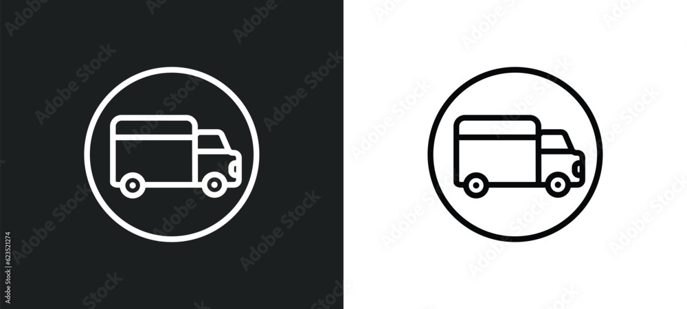 Poster shipping icon isolated in white and black colors. shipping outline vector icon from delivery and log
