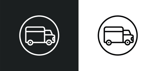 shipping icon isolated in white and black colors. shipping outline vector icon from delivery and logistic collection for web, mobile apps and ui.