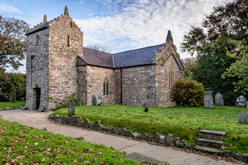 Fototapeta na wymiar St Rhian’s Church, Llanrhian, Pembrokeshire, Wales, UK