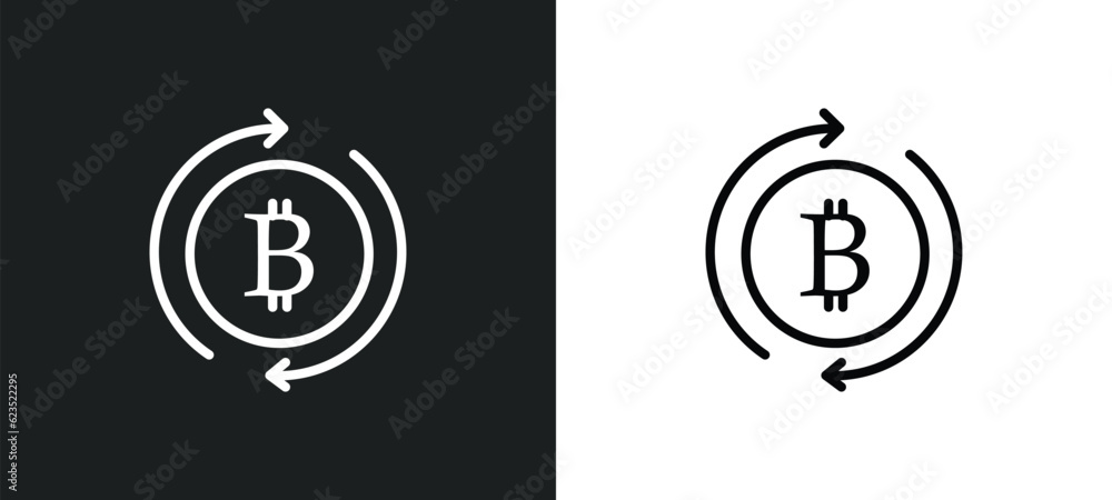 Poster currency circulate icon isolated in white and black colors. currency circulate outline vector icon f