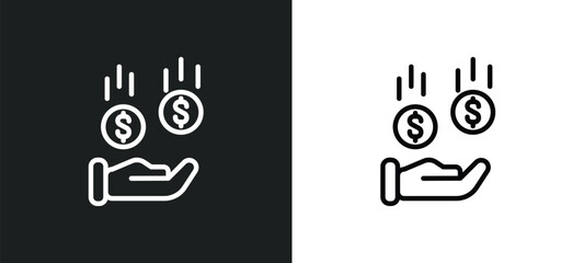 banking icon isolated in white and black colors. banking outline vector icon from cryptocurrency collection for web, mobile apps and ui.