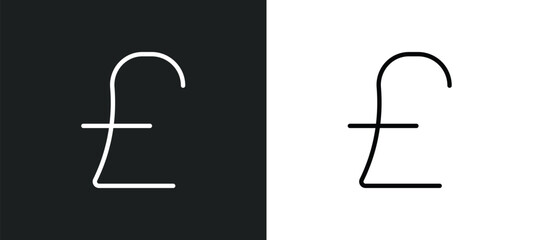 pound icon isolated in white and black colors. pound outline vector icon from cryptocurrency collection for web, mobile apps and ui.