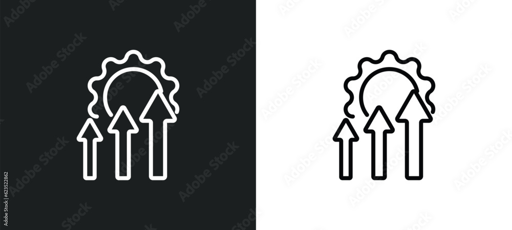 Poster improvement icon isolated in white and black colors. improvement outline vector icon from constructi