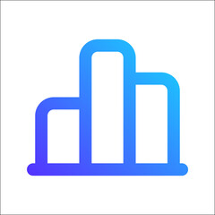 bar chart gradient icon