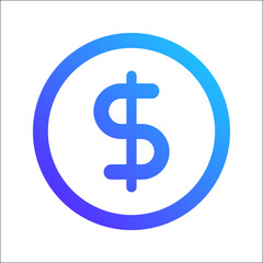 dollar gradient icon