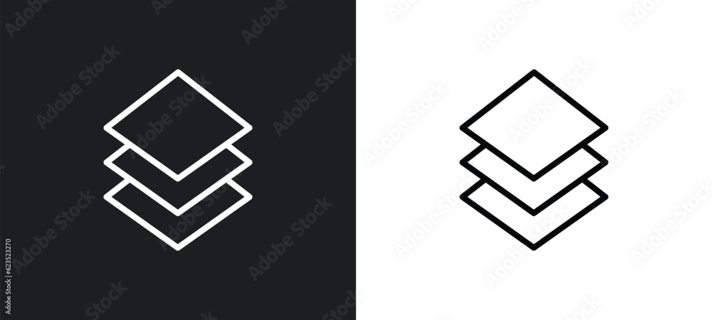 Poster tiles icon isolated in white and black colors. tiles outline vector icon from construction tools col