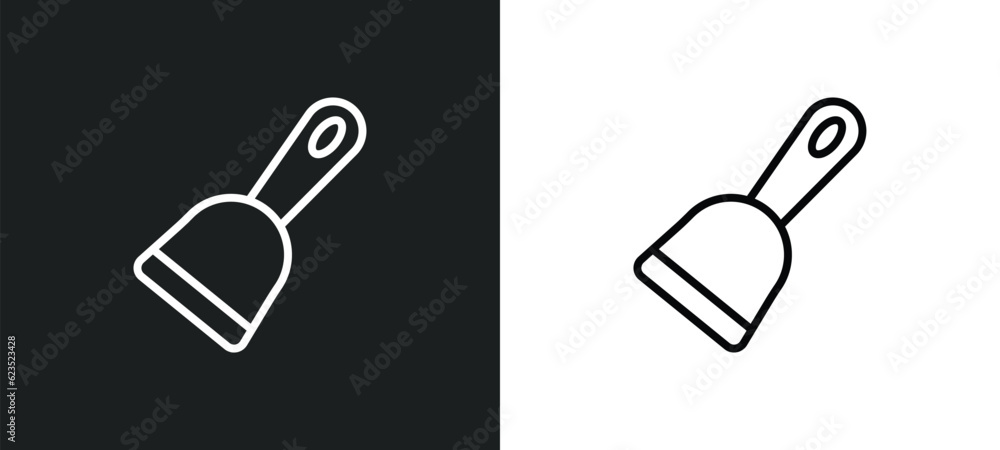 Poster scraper icon isolated in white and black colors. scraper outline vector icon from construction colle