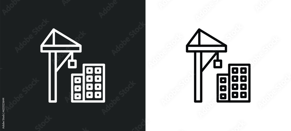 Poster constructions icon isolated in white and black colors. constructions outline vector icon from constr