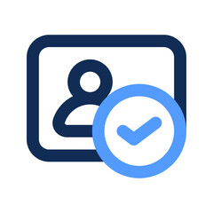 id card outline color icon