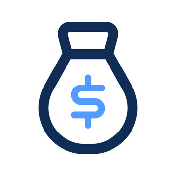 recommend clip art: money bag outline color icon