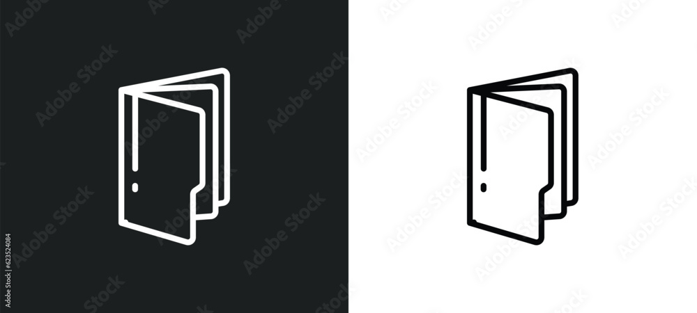 Poster computer folder icon isolated in white and black colors. computer folder outline vector icon from co