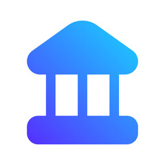 bank gradient fill icon