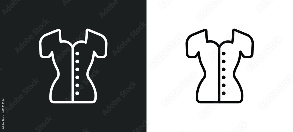 Poster blouse icon isolated in white and black colors. blouse outline vector icon from clothes collection f