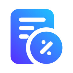tax gradient fill icon