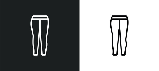 leggins icon isolated in white and black colors. leggins outline vector icon from clothes collection for web, mobile apps and ui.