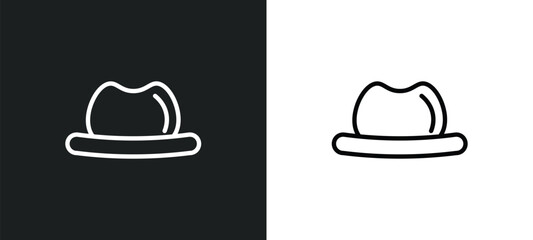 men hat icon isolated in white and black colors. men hat outline vector icon from clothes collection for web, mobile apps and ui.