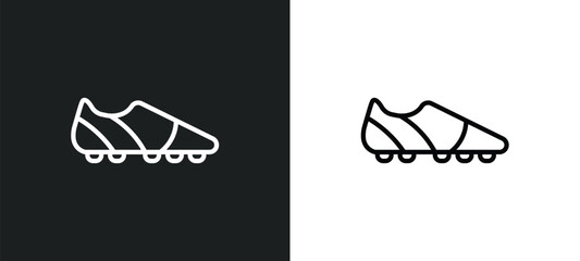 soccer shoe icon isolated in white and black colors. soccer shoe outline vector icon from clothes collection for web, mobile apps and ui.
