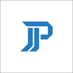 Initial Letter JP logo design template