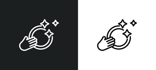 washing dishes icon isolated in white and black colors. washing dishes outline vector icon from cleaning collection for web, mobile apps and ui.