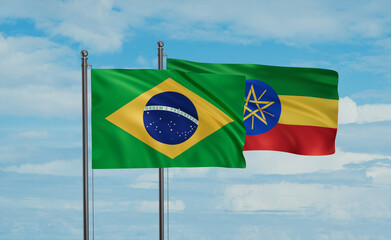 Ethiopia and Brazil flag