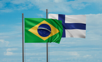 Finland and Brazil flag