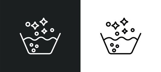 soak icon isolated in white and black colors. soak outline vector icon from cleaning collection for web, mobile apps and ui.