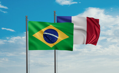 Brazil and France flag