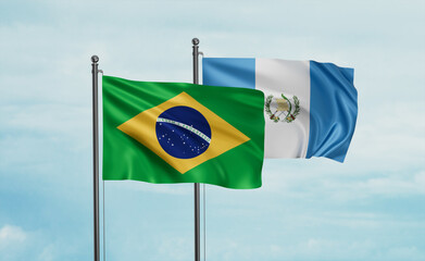 Guatemala and Brazil flag