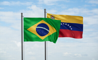 Venezuela and Brazil flag