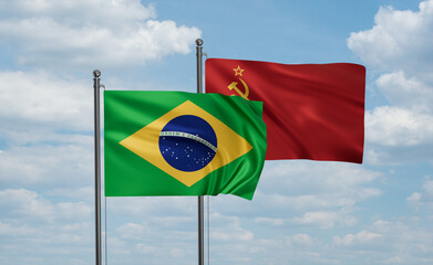 Soviet Union and Brazil flag