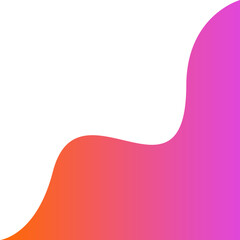 Corner Wave Pink Orange Gradient
