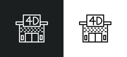 movie theater icon isolated in white and black colors. movie theater outline vector icon from cinema collection for web, mobile apps and ui.