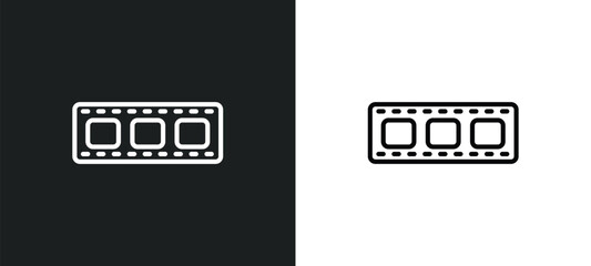 film negatives icon isolated in white and black colors. film negatives outline vector icon from cinema collection for web, mobile apps and ui.