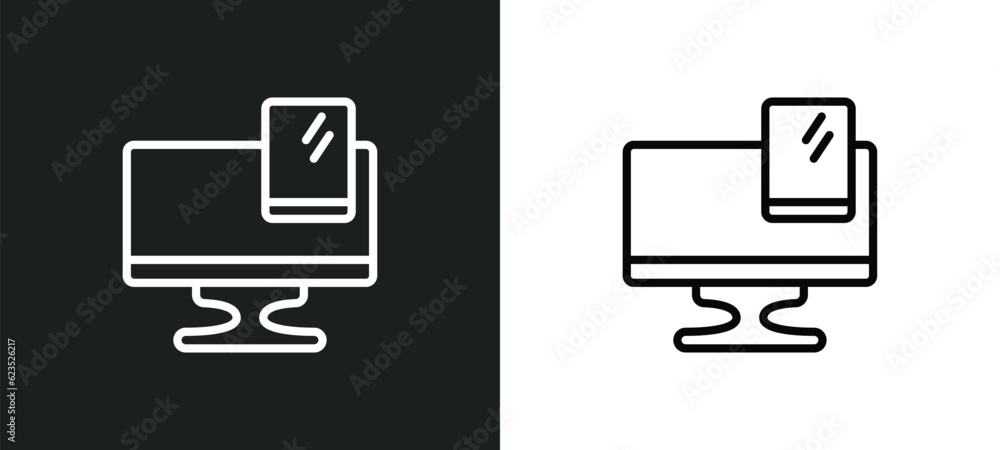 Poster gadget icon isolated in white and black colors. gadget outline vector icon from business and analyti