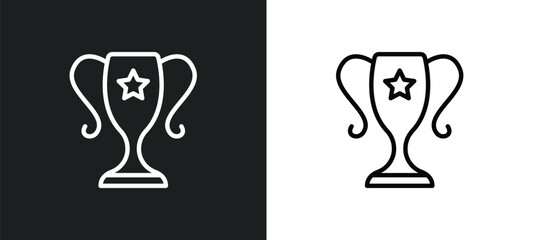 achievement icon isolated in white and black colors. achievement outline vector icon from business and analytics collection for web, mobile apps and ui.