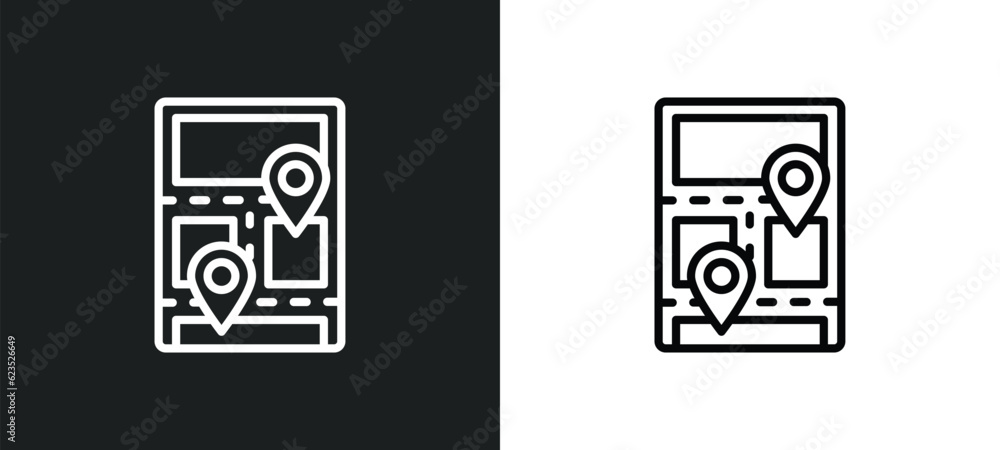 Poster 3d location graph icon isolated in white and black colors. 3d location graph outline vector icon fro