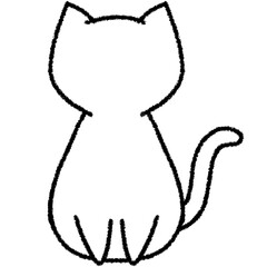 Fototapeta premium contour of a cat.
