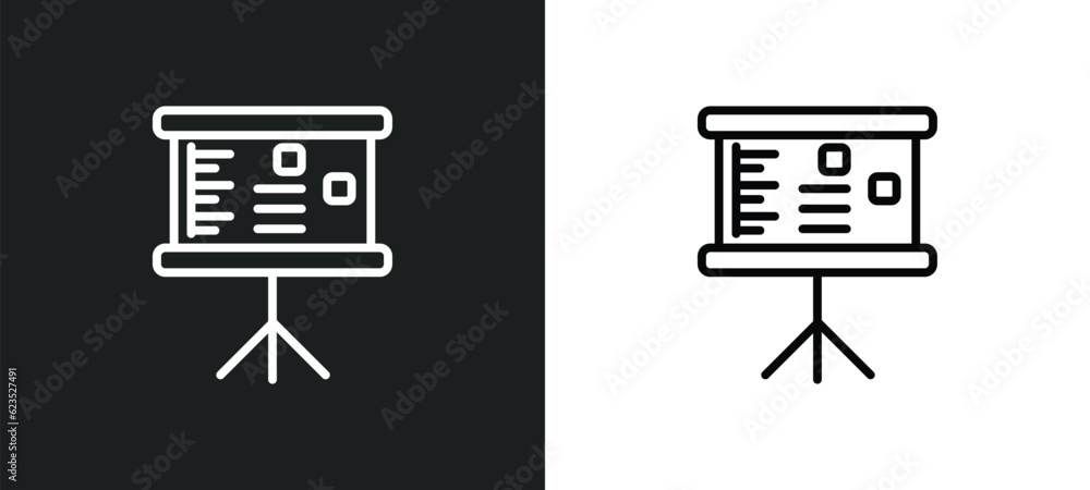 Poster graphic panel icon isolated in white and black colors. graphic panel outline vector icon from busine