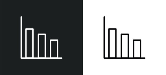 bars chart icon isolated in white and black colors. bars chart outline vector icon from business collection for web, mobile apps and ui.