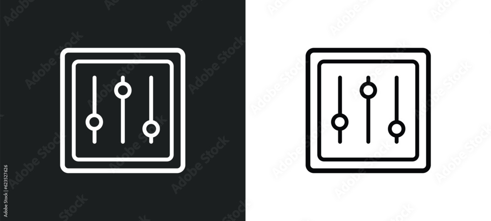 Poster tones icon isolated in white and black colors. tones outline vector icon from business collection. c