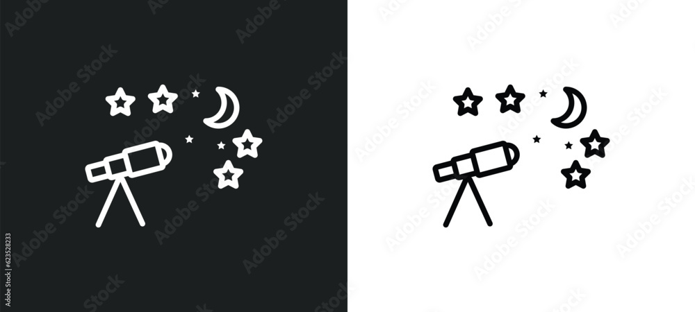 Poster astronomy icon isolated in white and black colors. astronomy outline vector icon from astronomy coll