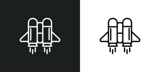 jet pack icon isolated in white and black colors. jet pack outline vector icon from astronomy collection for web, mobile apps and ui.