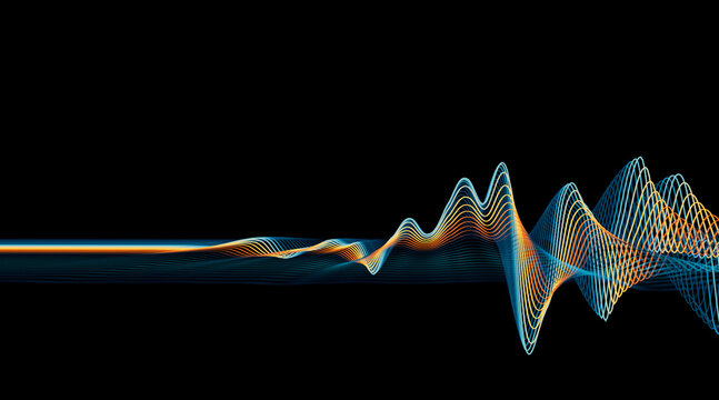 Line wave 3d graphic