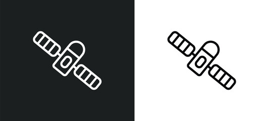 space module icon isolated in white and black colors. space module outline vector icon from astronomy collection for web, mobile apps and ui. - obrazy, fototapety, plakaty