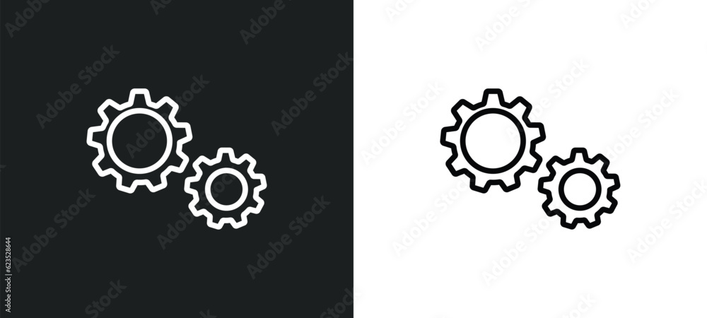 Poster hine icon isolated in white and black colors. hine outline vector icon from artificial intellegence 