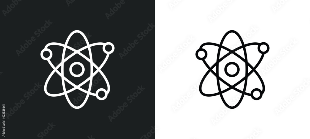 Aufkleber science icon isolated in white and black colors. science outline vector icon from artificial intelle
