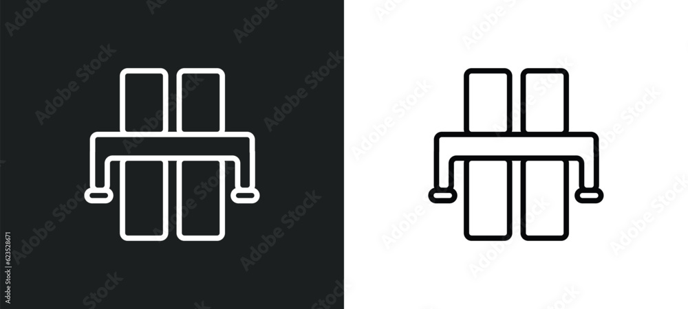Poster motorway icon isolated in white and black colors. motorway outline vector icon from artificial intel