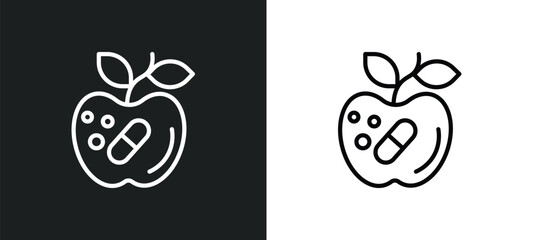 synthetic food icon isolated in white and black colors. synthetic food outline vector icon from artificial intellegence collection for web, mobile apps and ui.