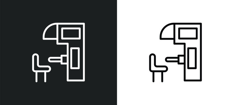 sensorama icon isolated in white and black colors. sensorama outline vector icon from artificial intellegence collection for web, mobile apps and ui.