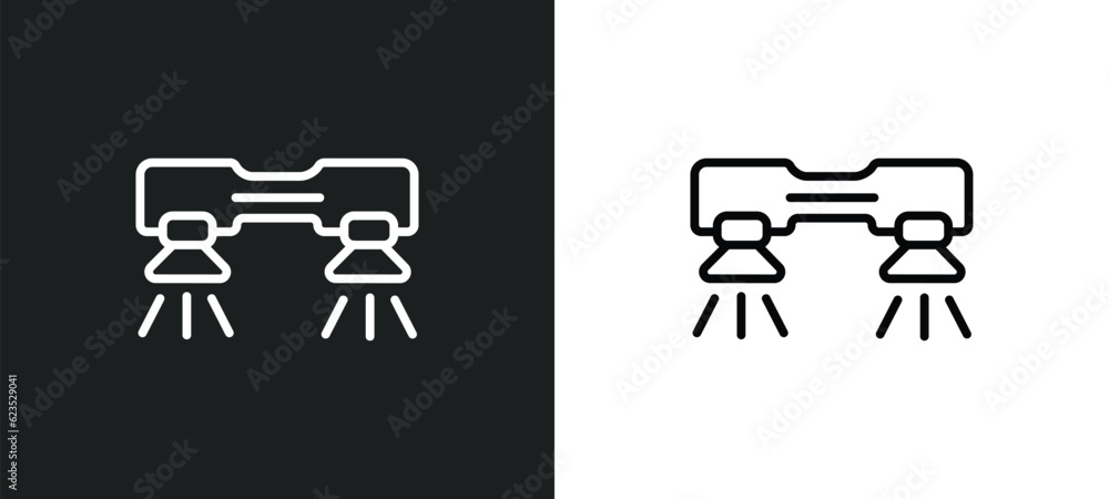 Aufkleber flyboard icon isolated in white and black colors. flyboard outline vector icon from artificial intel